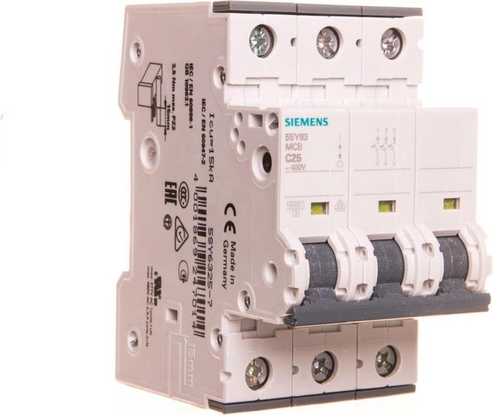 Produktbild Siemens Sicherungsautomat 5SY6 25A Typ C 6kA
