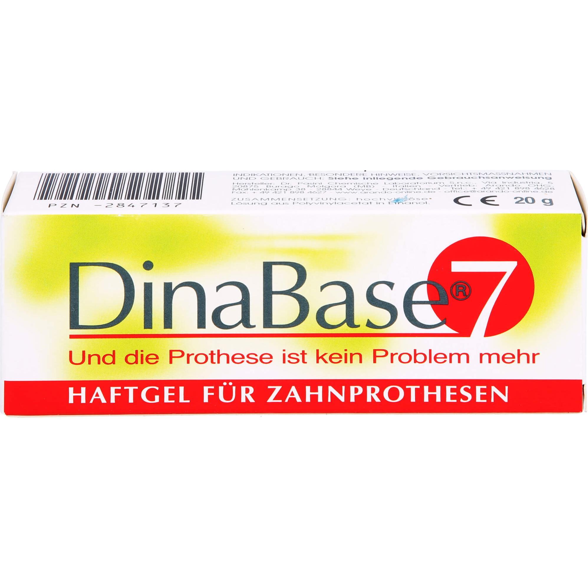 DinaBase 7, Zahnpasta, Haftgel, 1 St. Gel