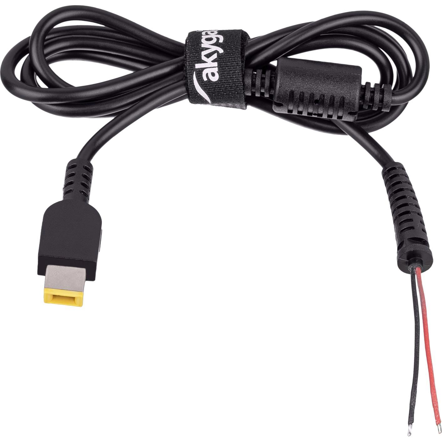 Akyga AK-SC-10 Ersatz-DC-Kabel für Notebook-Netzteil Schwarz (1.20 m), Stromkabel