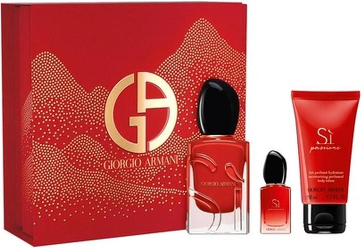 Immagine prodotto Giorgio Armani Set Si Passione - Eau De Parfum Spray 50ml, Eau De Parfum 7ml, Lozione Corpo 50ml (Set di profumi)