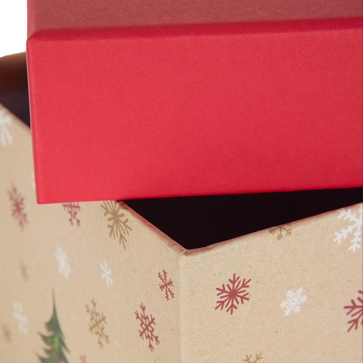 Actual product image Idena Christmas gift box Christmas tree multicoloured 18x18x22.5cm (1x)