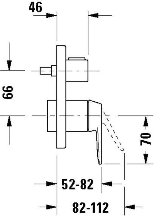 Productafbeelding Duravit Miscelatore monocomando da incasso per vasca Manhattan, consumatore 2, MH5210012