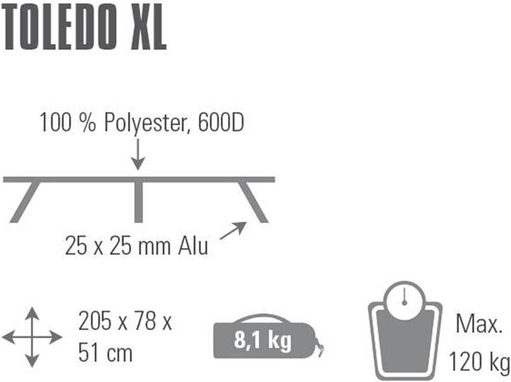 Produktbild High Peak Camping Bett Toledo XL