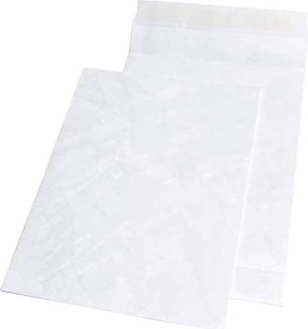 Actual product image Bong Folding pocket with pointed bottom B4 (353x250x38mm) pressure sensitive white 55g 100 pieces (100 pcs.)