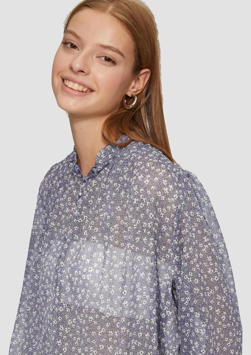Produktbild S.Oliver Bluse Leicht transparente Chiffonbluse mit Puffärmeln (40)