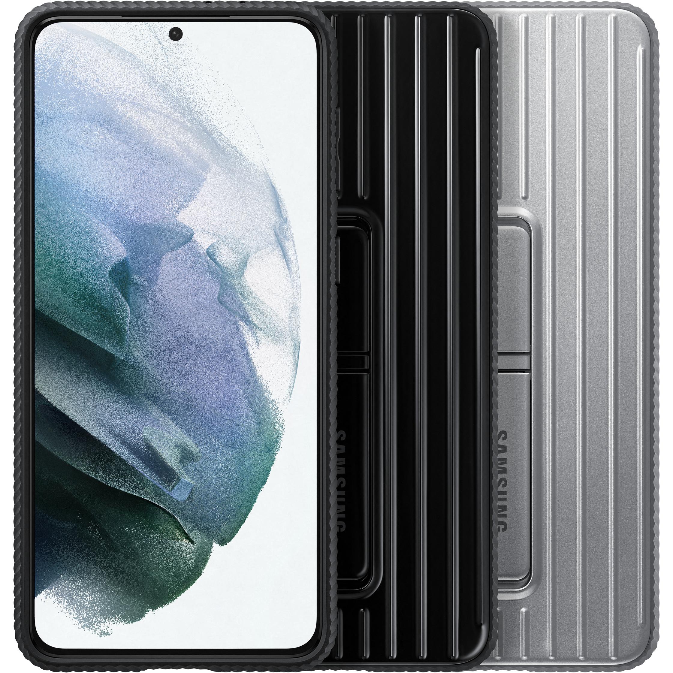 Samsung Protective Standing Cover (Samsung Galaxy S21+ 5G), Smartphone Hülle, Schwarz