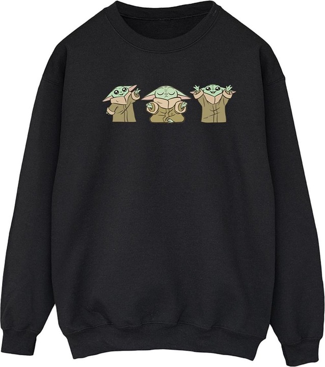 Actual product image Star Wars Womens/Ladies The Mandalorian Grogu Poses Sweatshirt (L)