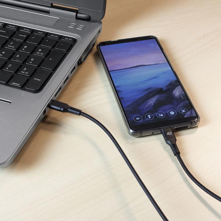 Produktbild ACT USB 2.0 connection cable C male - C male 1 meter (1 m, USB 2.0, 60 W)