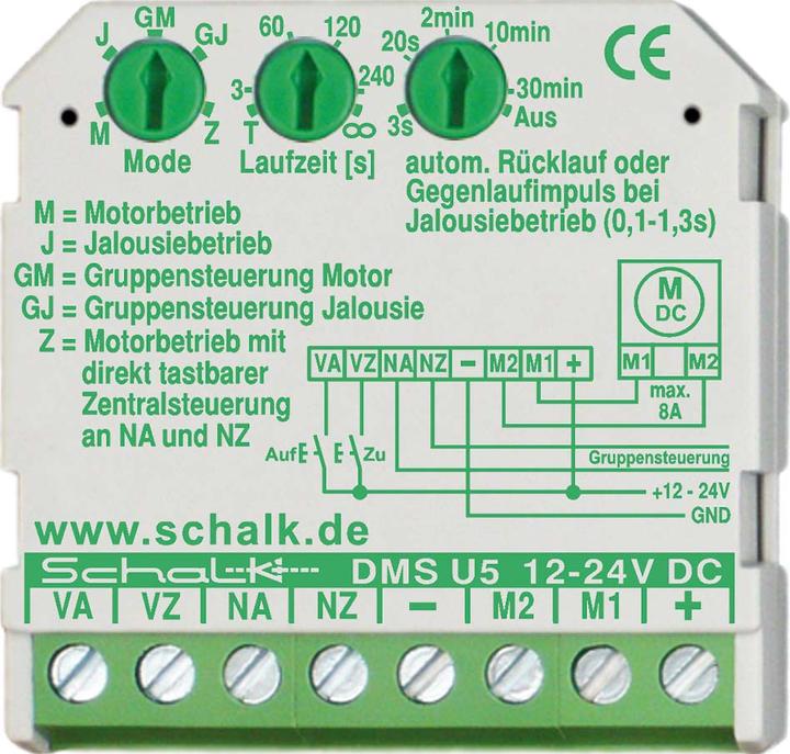 Immagine prodotto Schalk INTERRUTTORE DMS U5 Controllo APERTO/CHIUSO 12-24V DC, 2 chiusure (UP)