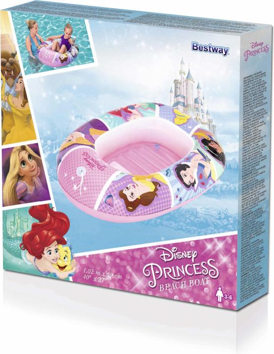 Produktbild Bestway Disney - Princess Inflatable boat, Pool, Inflatable boat, Pink, Vinyl, 1 person(s), Box (102 cm, 1 Person)