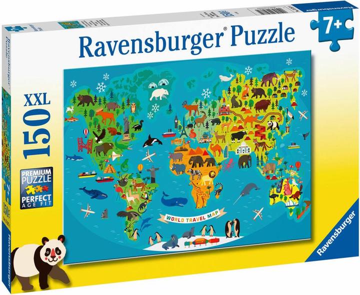 Actual product image Ravensburger Animals world map (150 pieces)
