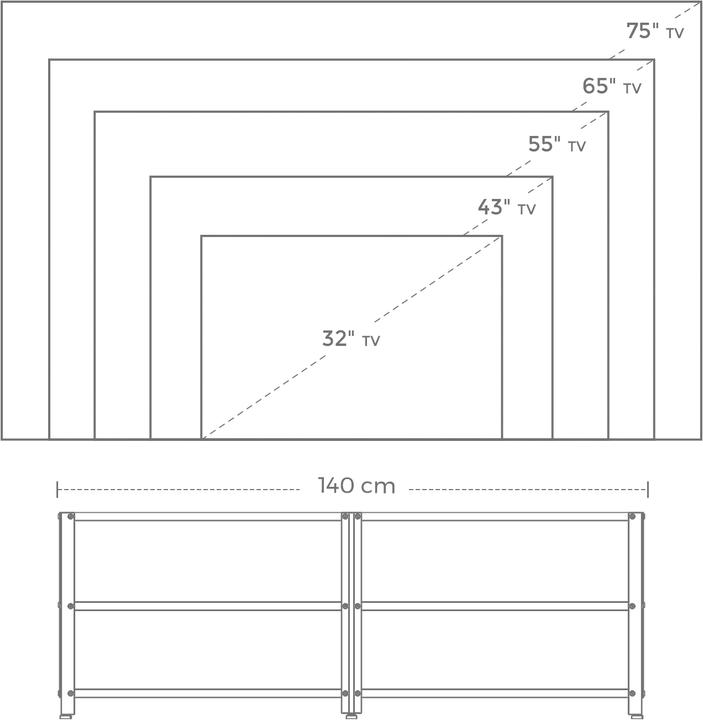Produktbild Songmics Finn (140 x 39 x 52 cm)