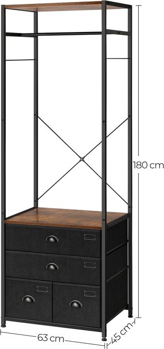Actual product image Songmics Shelfy (63 x 45 x 180 cm)