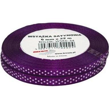 Brewis, Confezione regalo, Lila gepunktetes Satinband 6mmx22m 2St