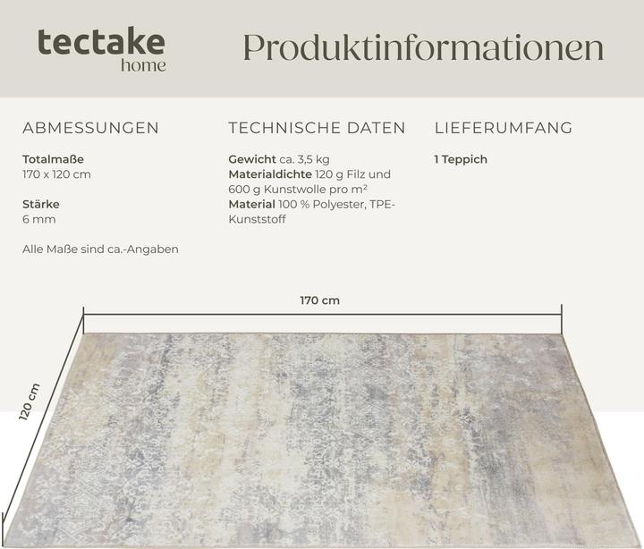 Actual product image tectake Dalia (170 x 120 cm)