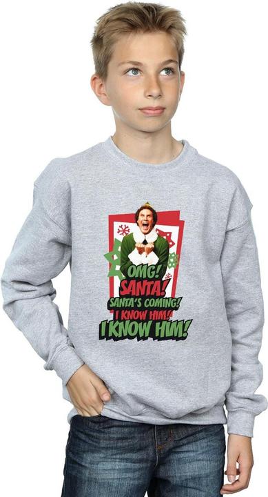Actual product image Elf Boys OMG Santa Sweatshirt (140, 146)