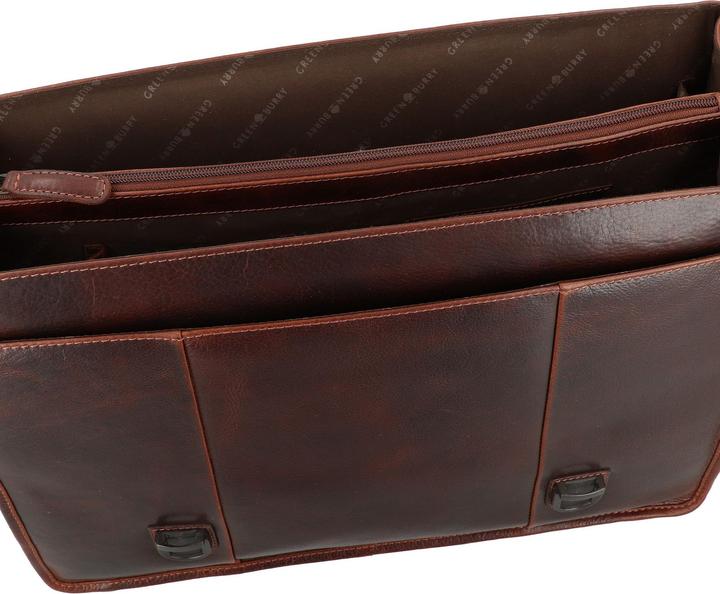 Actual product image Greenburry Rugged briefcases Messenger leather 40.5 cm laptop compartment (17.30")