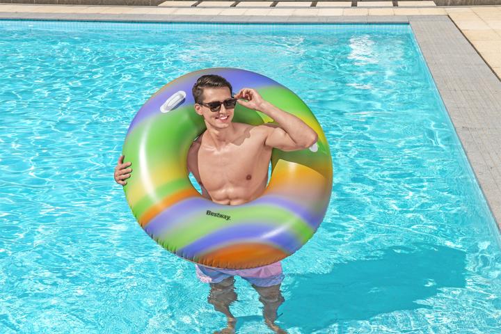 Actual product image Bestway Swimming ring Rainbow 1.19m