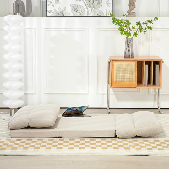 Actual product image Homcom Bodenstuhl Polyester, Metall Beige