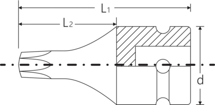 Productafbeelding Stahlwille 2307TX IMPACT Schroevendraaier Doppen 1/2 T40