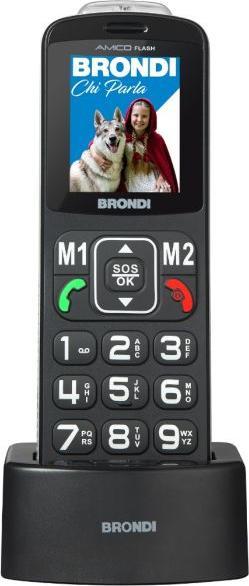 Produktbild Brondi Amico Flash Schwarz, Handy für Senioren (2")
