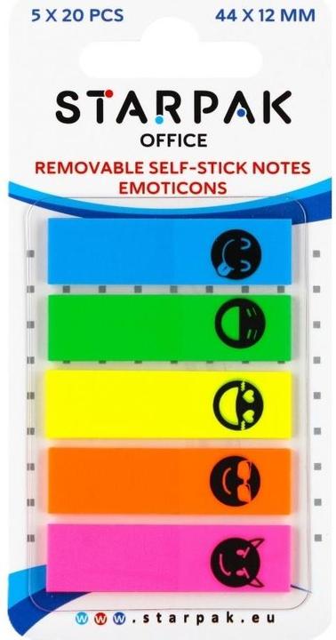 Starpak Index bookmark 44x12mm 5x20K Emoticon (44 x 12 mm)