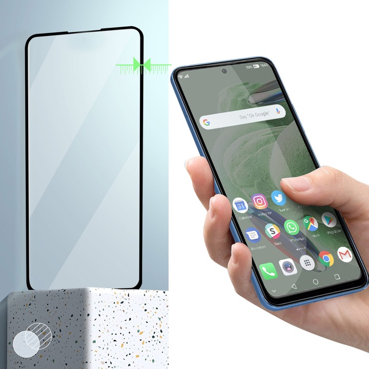 Produktbild Avizar 9H Härtegrad Glas-Displayschutzfolie (1 Stück, Xiaomi Redmi Note 12 5G)