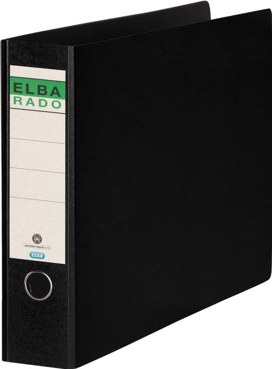 Actual product image Elba Folder rado DIN A3 landscape, spine width: 80 mm, black hardboard, with cover sheet and grip hole (A3, 80 mm, 1 pcs.)