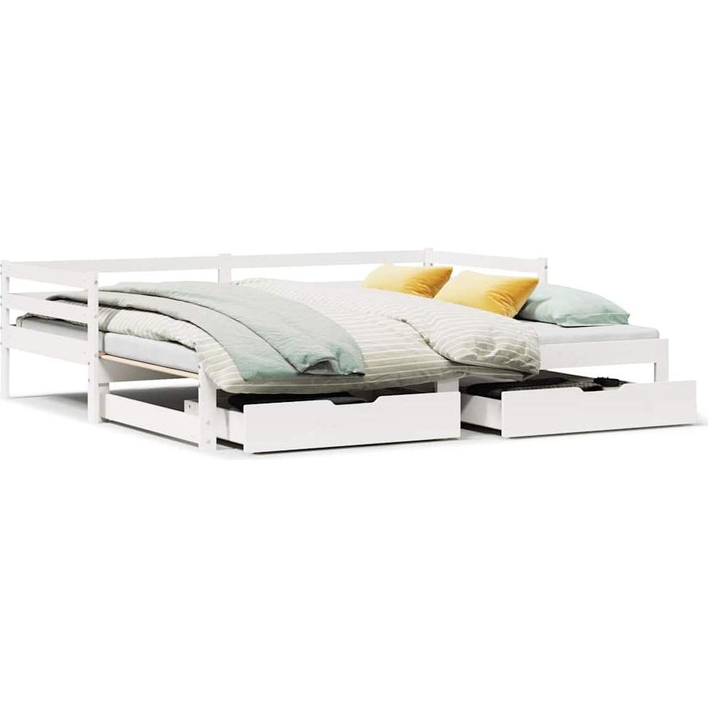 VidaXL, Bett, Tagesbett Ausziehbar mit Schubladen (80 x 200 cm)