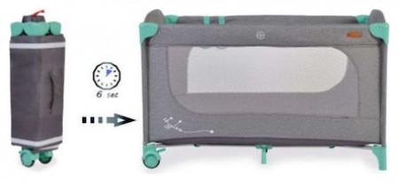 Actual product image Cangaroo Travel cot Skyglow 2 levels