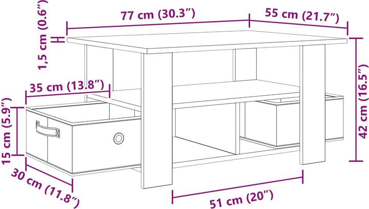 Image du produit vidaXL Moderner Couchtisch