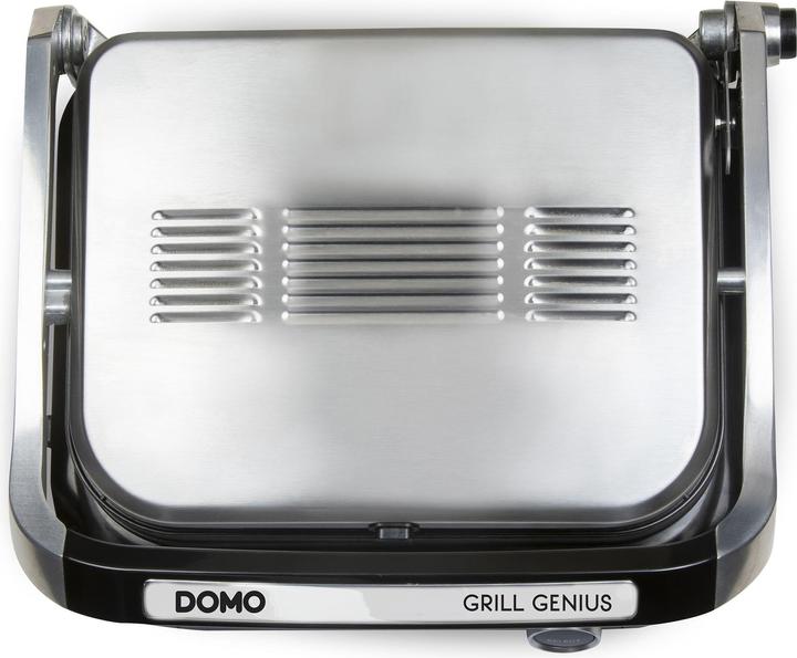 Produktbild Domo Genius Elektro Kontaktgrill Antihaftbeschichtung, mit Display Edelstahl, Schwarz