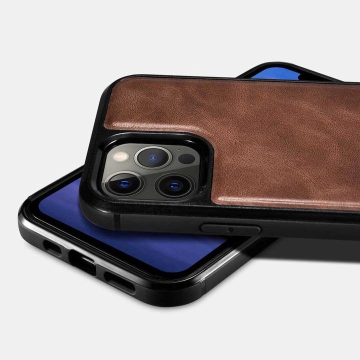 Produktbild iCarer Hülle Standard-Tasche aus echtem Leder (Apple iPhone 12 Pro Max)