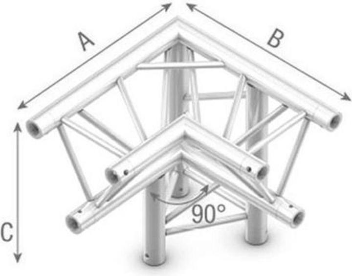Produktbild Showtec 3-Weg Ecke Rechts