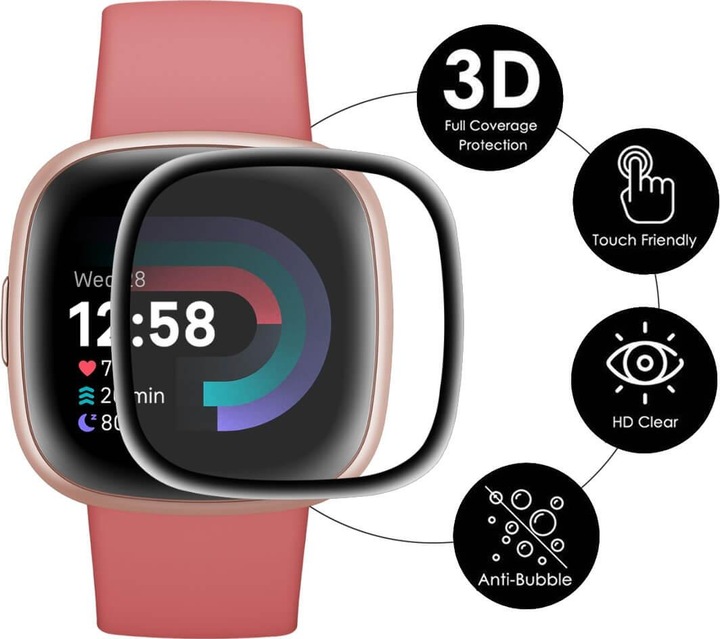 Produktbild Cover-Discount Fitbit Versa 4 / Sense 2 - 2 Stk. Schutzfolie