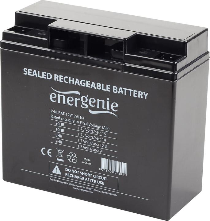 Produktbild Gembird Battery 12V 17AH BAT-12V17AH/4 - Batterie - 17.000 mAh