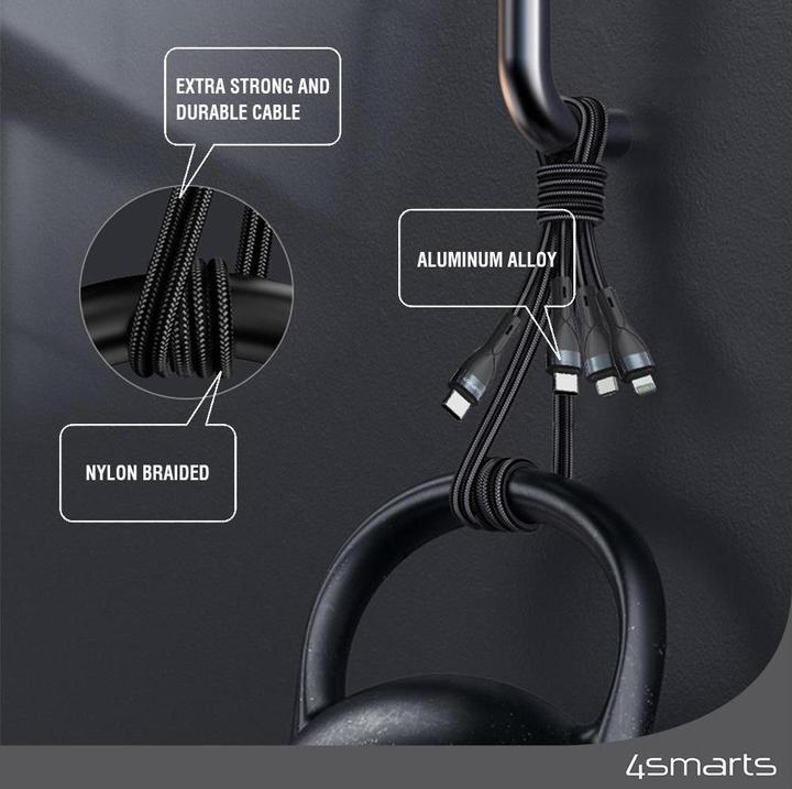 Image du produit 4smarts 3in1 (1.50 m, USB 2.0, 60 W)