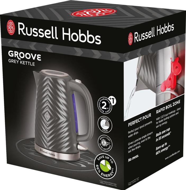 Produktbild Russell Hobbs 26382-70 Groove Wasserkocher grau (1.70 l)