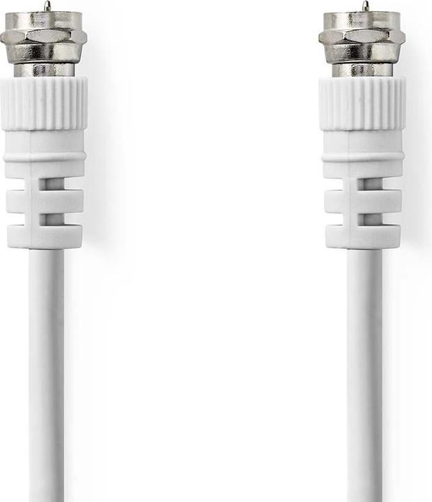 Nedis Satellite and aerial cable | F plug | F plug | Nickel-plated | 75 Ohm | Double shielded (75 dB, Antenna cable)