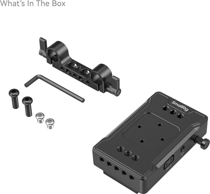 Immagine prodotto SmallRig V Mount Battery Adapter Plate (Basic Version) with Dual Rod Clamp 3498B