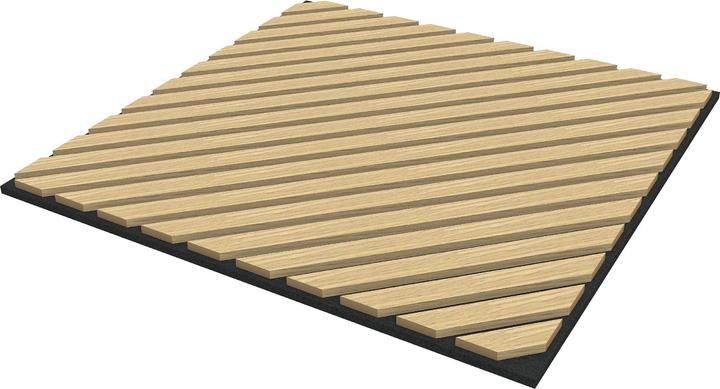 Produktbild neu.holz Akustik-Wandpaneel 4er Set Vang diagonal 1,44 m² Eichenoptik () (1.44 m², 60 x 60 cm)