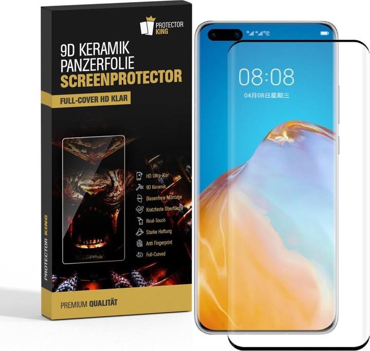 Produktbild Protectorking 2x Ceramic-Glass Full Cover HD Klar (2 Stück, Huawei P40 Pro+)