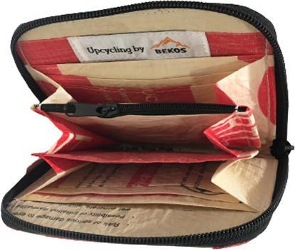 Actual product image Bekos Upcycling - practical wallet with zipper Elephant