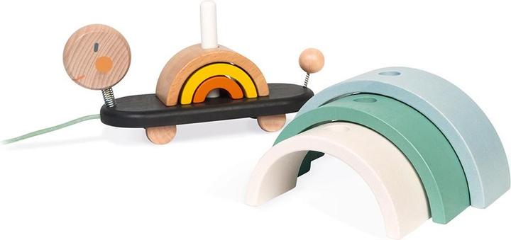 Actual product image Janod Pull-along turtle rainbow