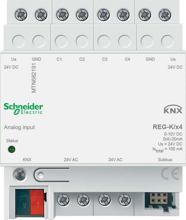 Actual product image Schneider Electric Analogue input REG-K/4gang, light grey MTN682191