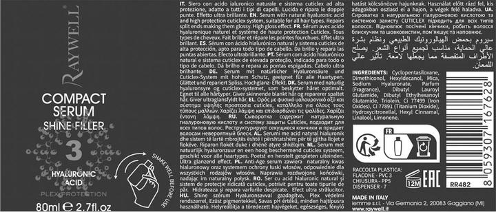 Valori nutrizionali e ingredienti Raywell Siero compatto Shine Filler (80 ml)