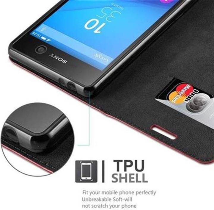 Actual product image Cadorabo Book Invisible Magnet Cover (Sony Xperia M5)