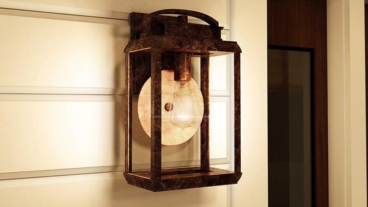 Produktbild Elstead Lighting Byron Aussen-Wandleuchte E27 37cm Kaiserliche Bronze IP44 (E27, IP44)