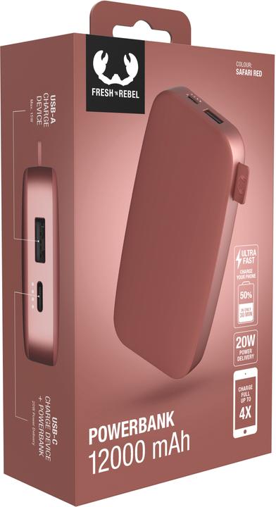 Productafbeelding Fresh'N Rebel Powerbank 12000 mAh USB-C FC (12000 mAh, 20 W, 44400 Wh)