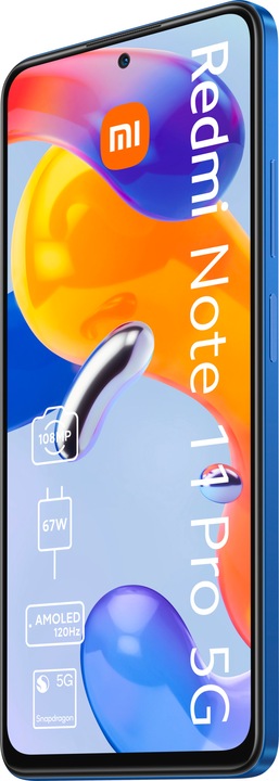 Immagine prodotto Xiaomi Redmi Note 11 Pro 5G (128 GB, Blu Atlantico, 6.67", Doppia SIM Ibrida, 108 Mpx, 5G)